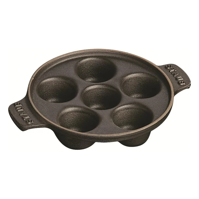 Staub - Polon en fonte pour escargots rond 14cm - Noir