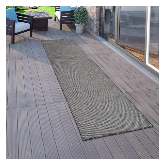 Tapis Intérieur Extérieur Balcon Terrasse Cuisine Jardin Moderne - Gris