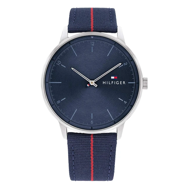 Reloj Tommy Hilfiger Hombre Cuero Azul Marino 1791844 - Envío Gratis
