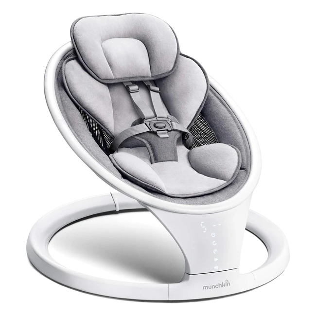 Munchkin Hamaca Eléctrica Mecedora Bebé Bluetooth - Gris/Blanco