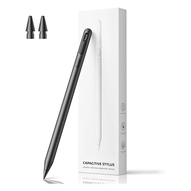Penna Touch ApplePencil iPad2018-2022 Stylus - Sensibile all'inclinazione - Rigetto del palmo - Magnetica - Compatibile con iPad, iPad Pro, iPad Mini, iPad Air