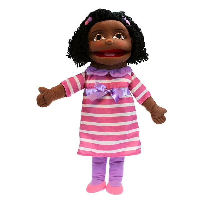 Bambole Puppet Company People Puppet Buddies - Media Ragazza Tono Pelle Scura 