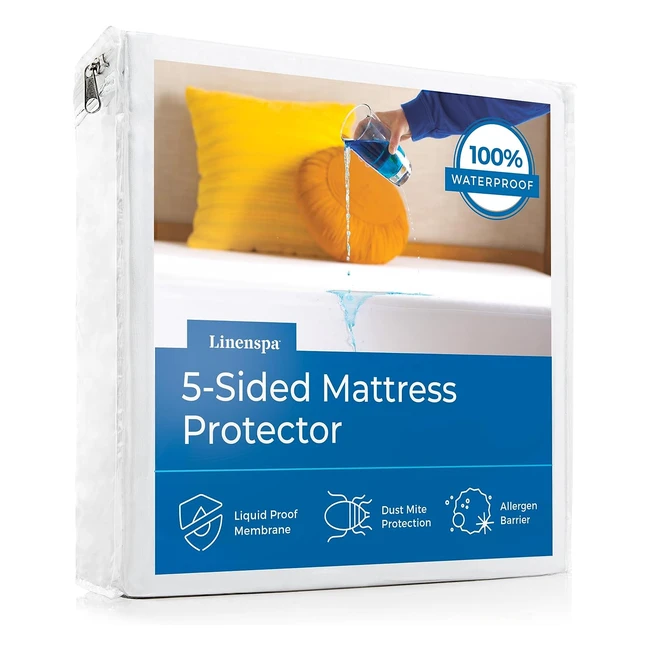 Linenspa Waterproof Mattress Protector - Vinyl Free - King - Next Level Protecti