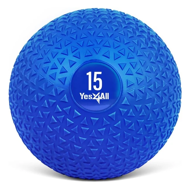 Yes4All JCT9 Slam Ball - Durable Rubber Shell - Blue - 68kg