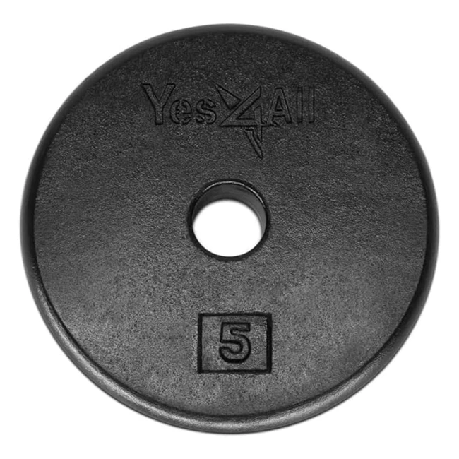 Yes4All AAAR 25cm Cast Iron Weight Plates for Dumbbells - Standard Disc Plates -