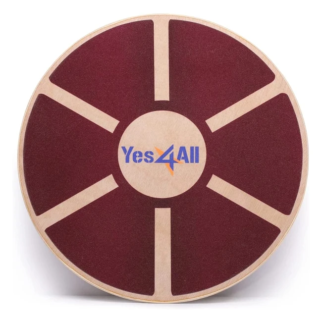 Yes4All Wooden Wobble Balance Board - Core Strength Exercise Fitness Accessory -