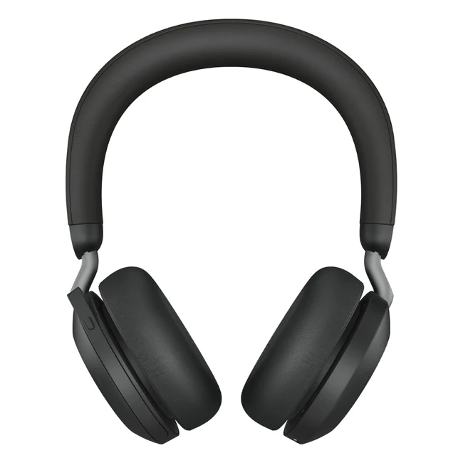 Jabra Evolve2 75 Wireless PC Headset mit Ladestation und 8Mic-Technologie, Dual-Foam-Stereo-Kopfhörer mit fortschrittlicher aktiver Geräuschunterdrückung, USBC-Bluetooth-Adapter und UC-Kompatibilität, Schwarz