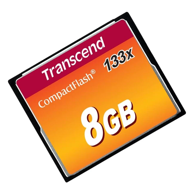 Transcend TS8GCF133 8GB CompactFlash Speicherkarte - Bis zu 50MBs Lesen 20MBs