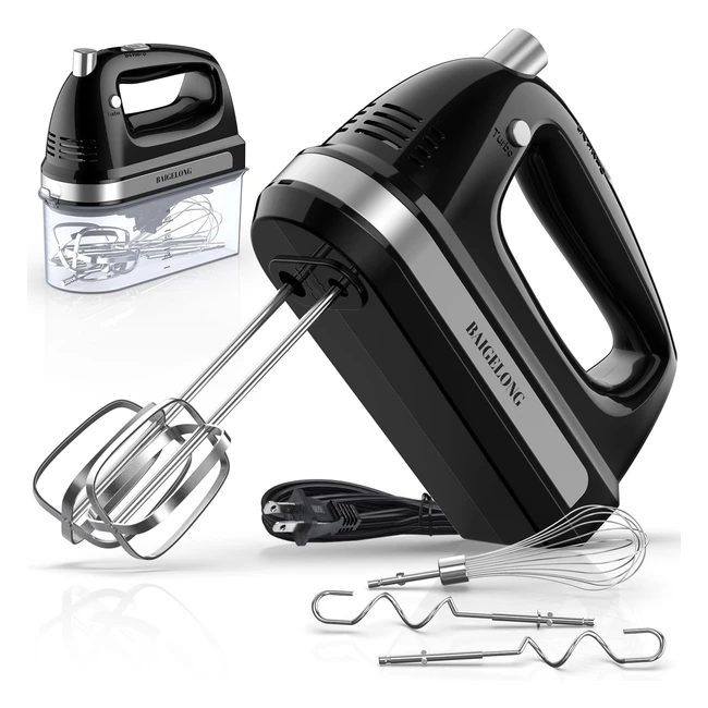 Baigelong Hand Electric Mixer 300W - Ultra Power Food Kitchen Mixer - 5 Speeds -