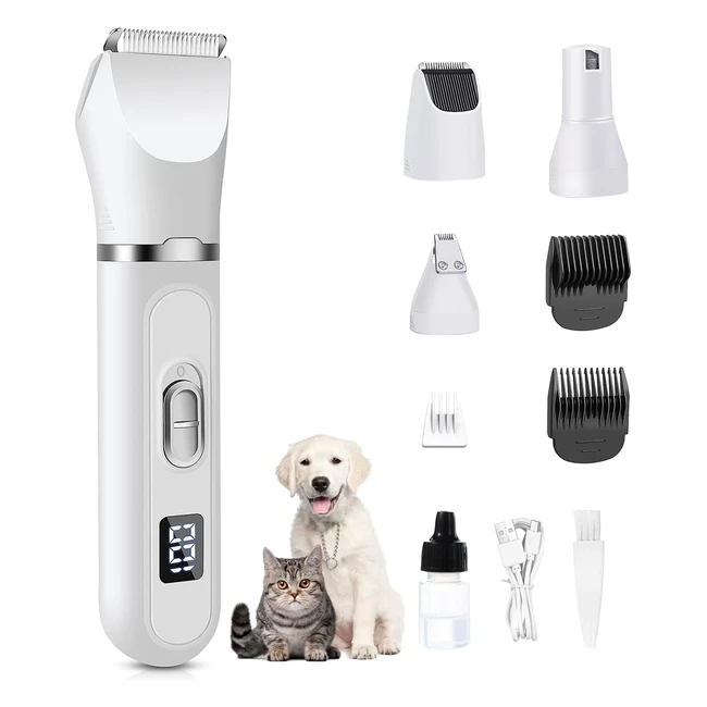 Lovcoyo Dog Clippers - Rechargeable Cordless Grooming Kit for Cats and Other Pets - Low Noise and Safe