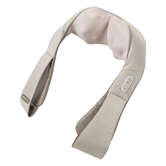 Homedics Appareil de Massage Shiatsu Deluxe pour Nuque/Épaules Gris - Massage en Profondeur, 3D, 2 Sens de Rotation, 3 Vitesses