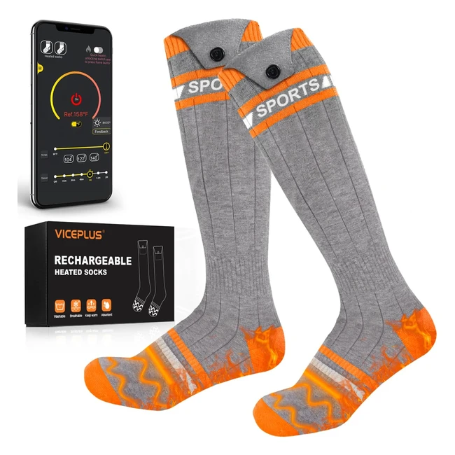 Chaussettes Chauffantes Rechargeables 5000mAh - Chaleur Hiver