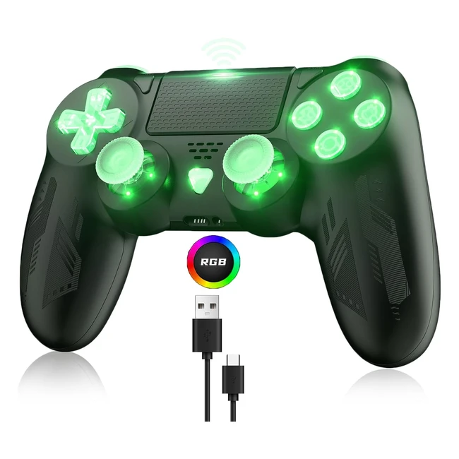 Manette sans fil Bonacell pour PS4 avec vibration, turbo et prise audio 3.5mm