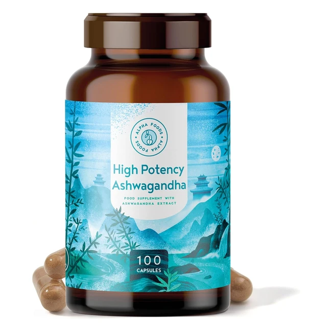Ashwagandha Integratore Vegano Naturale - Alta Potenza - 100 Capsule