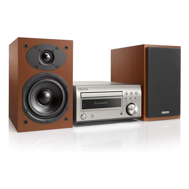 Chane micro Denon DM41 avec lecteur CD et Bluetooth - Argent et Cherry - Rf