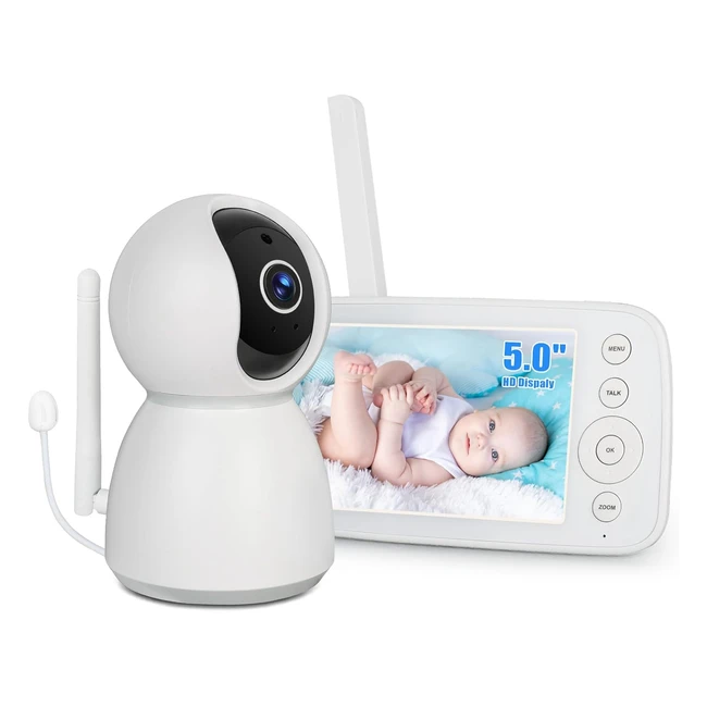 Babyphone Caméra PTZ 360°, Vision Nocturne, Communication Bidirectionnelle - Wqplo 50