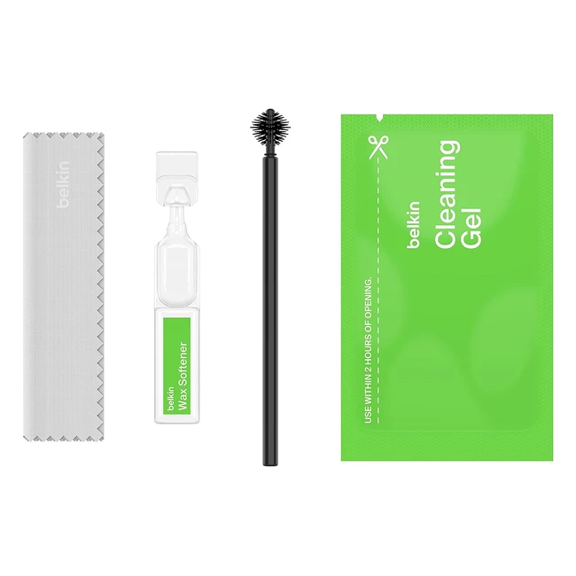 Belkin AirPods Cleaning Kit - Fast, Easy, and Safe - Remove 99% of Earwax & Dirt - Compatible with AirPods 1, 2, 3