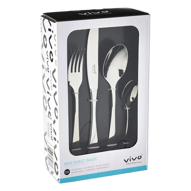 Cubertera Villeroy  Boch Sweet Basic 1810 Acero Inoxidable Plata