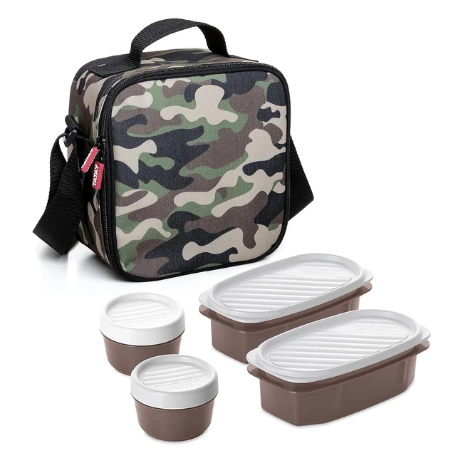 Sac isotherme repas Tatay 3L avec 4 boîtes hermétiques en plastique
