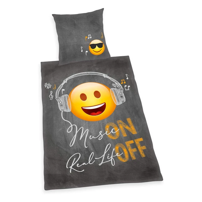 Herding Emotx Bettwscheset Wendemotiv 135 x 200 cm 80 x 80 cm Baumwolleren