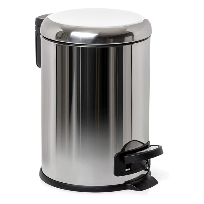 Poubelle Salle de Bain Tatay avec Pédale en Acier Inoxydable 3L - Pratique et Durable
