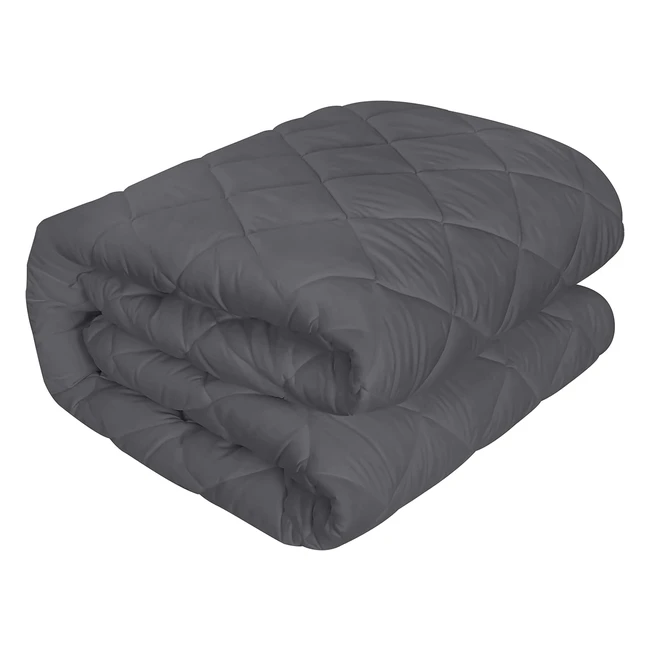 Protège-matelas Utopia Bedding 180x200cm - Bonnets extensibles - Matelas jusqu'à 38cm de profondeur - Matelassé gris