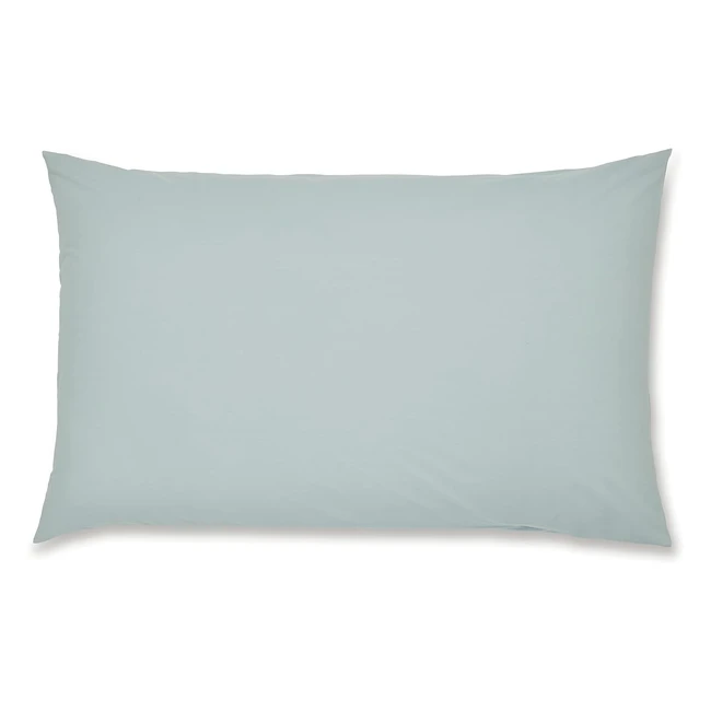 Catherine Lansfield Easy Iron Percale Standard Pillowcase Pair - Duck Egg Blue