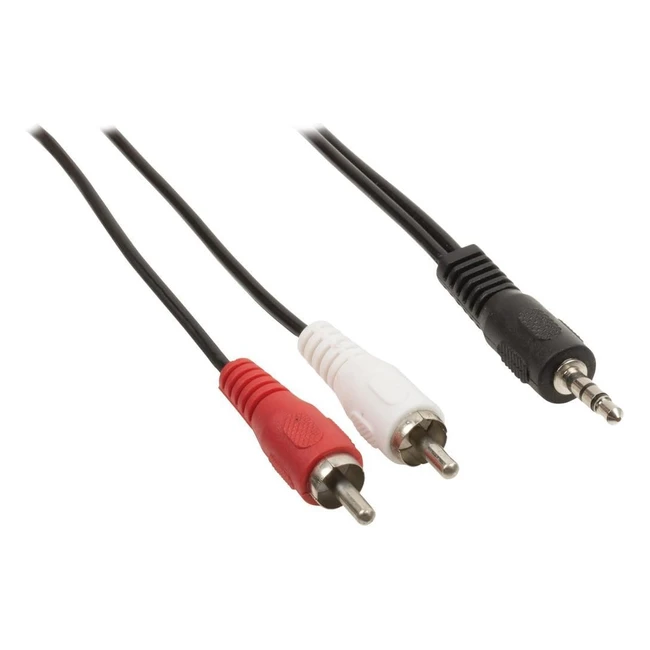 Cable de Audio Valueline VLAB22200B30 - 35mm Macho a 2 x RCA Macho - 3m - Negro/Rojo/Blanco