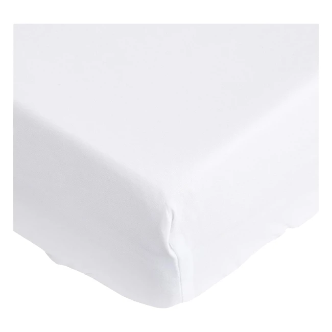 Amazon Basics Microfiber Fitted Sheets - White, 90x200x30cm - Soft, Durable, Breathable