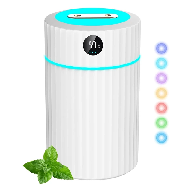 Hautik Humidificateur d'air double spray avec écran LED - Silencieux et puissant - 18L - Lumière 7 couleurs - 10 filtres inclus
