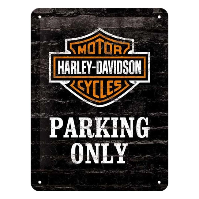 Seal de Aparcamiento HarleyDavidson 15x20cm - Alta Calidad