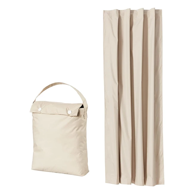 Cortina Opaca de Viaje Beige 198x127 cm - Amazon Basics
