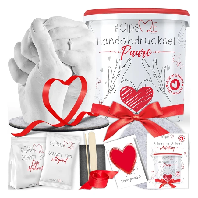 Jadiela 3D Handabdruck Set fr Paare hochwertiges Guss-Kit inklusive Alginat-A