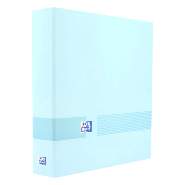 Archivador Oxford 4 anillas A4 tapa extradura lomo 40mm azul pastel