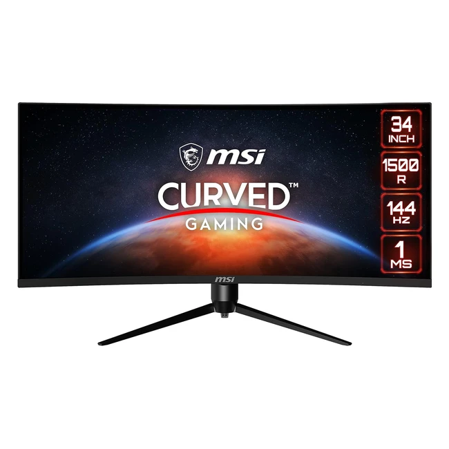 MSI Optix MAG342CQR Monitor Gaming Curvo 34 UWQHD 144Hz 1ms HDR Mystic Light Sta