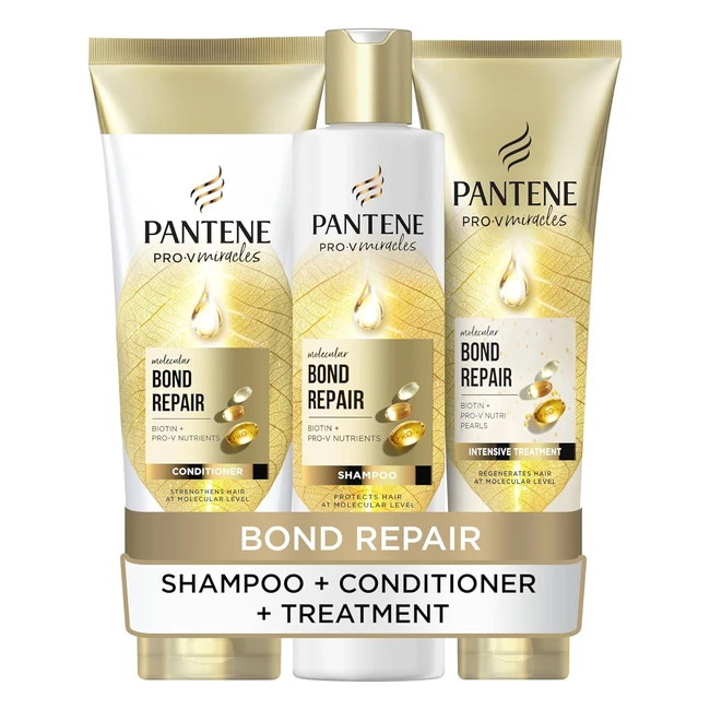 Pantene Bond Repair Shampoo & Conditioner Set - Deep Conditioning Hair Mask - Hair Care Gift Set