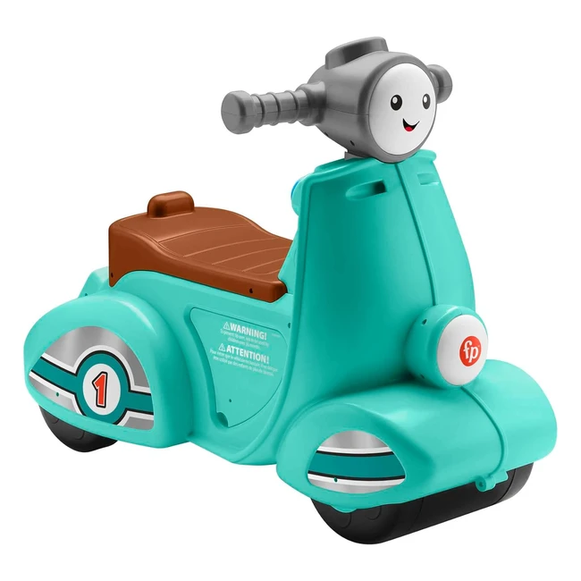Fisher-Price Toddler Ride-On Toy Scooter  Smart Stages Multilanguage  Laugh 