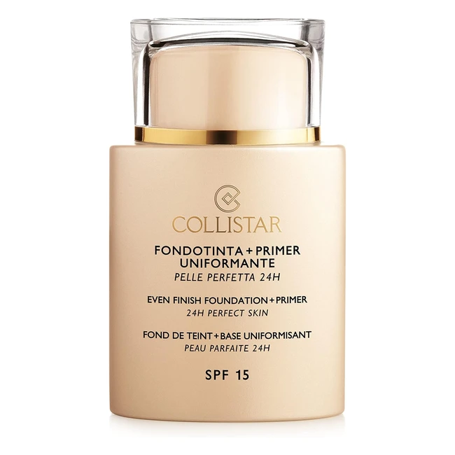 Collistar Fondotinta Primer Uniformante SPF 15 N 1 Avorio - Texture Cremosa 2 in 1 Waterproof