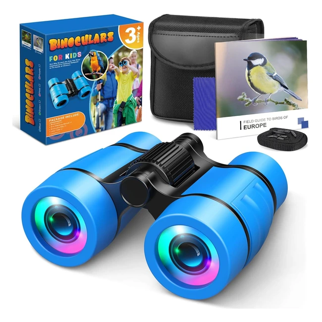 Prismáticos Happy Kids Club para niños de 3-12 años - Regalos de cumpleaños, colegio, navidad - Juegos y exploración