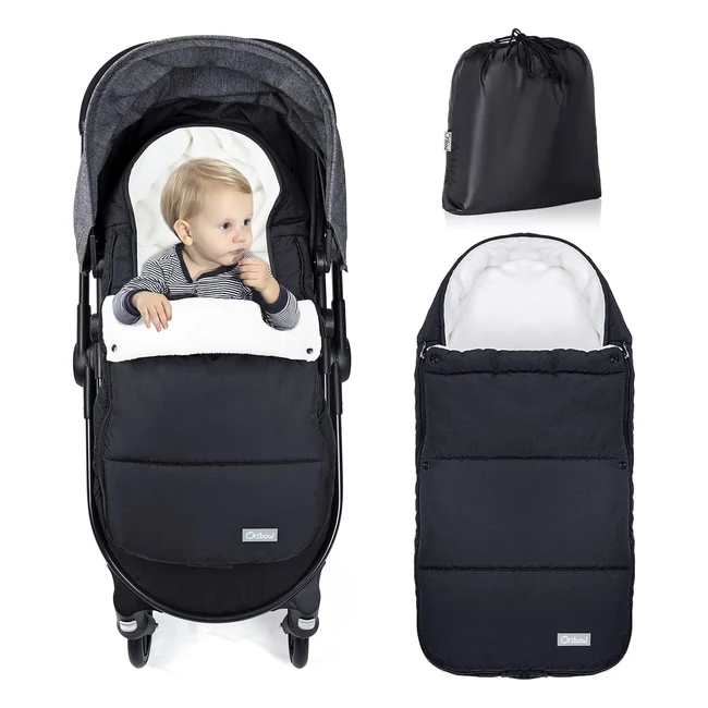 Saco Silla Paseo Invierno Orzbow - Impermeable y Extrable - 1224 Meses - Negro Puro
