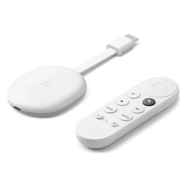 Google Chromecast with Voice Search - 4K Snow - Stream Entertainment on Your TV 