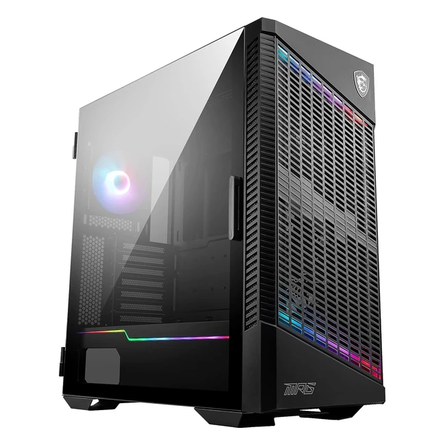 MSI MPG Velox 100P Airflow Midtower PC Case - Optimized for Airflow, Tempered Glass Door, Supports 2 x 360mm Radiators