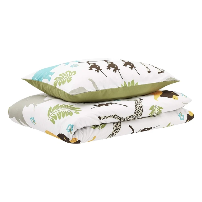 Amazon Basics Kinder Mikrofaser Bettwsche Set Tiere 100 x 135 cm und 40 x 60 c