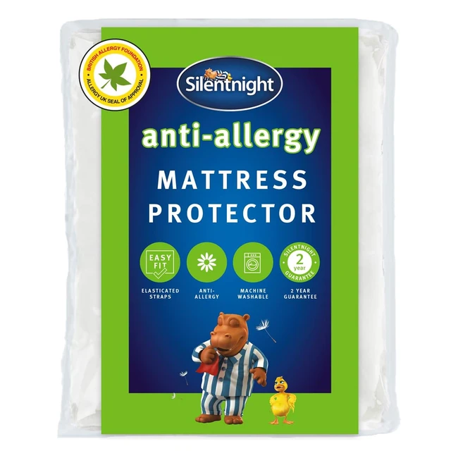 Silentnight Anti-Allergy Mattress Protector - King Size - Reference 12345 - Bac