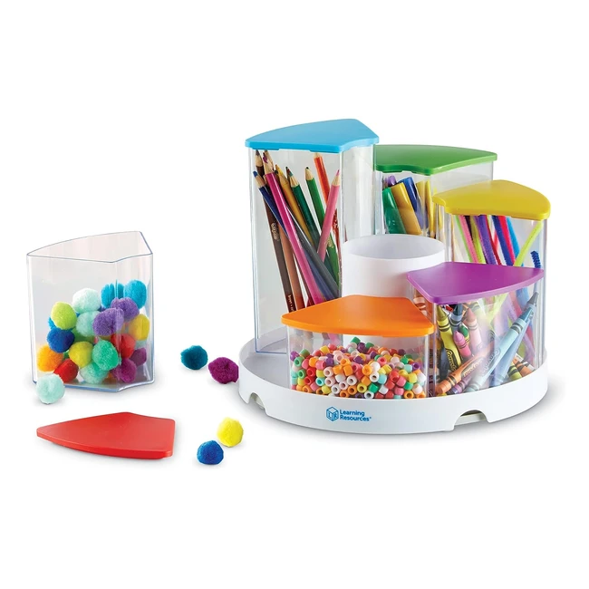 Organizer trasparente rotante CreateASpace per classe - 14 pezzi