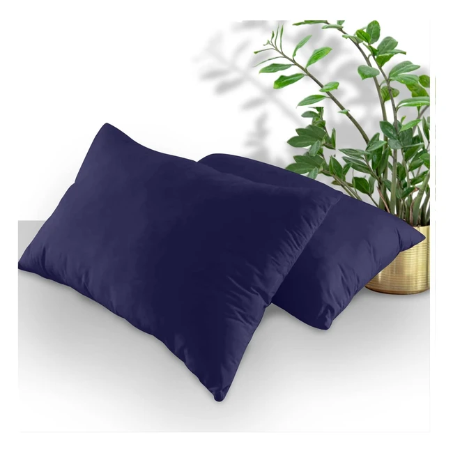 GC Gaveno Cavailia Housewife Pillowcases 2 Pack - Breathable Standard Pillow Cases - Navy