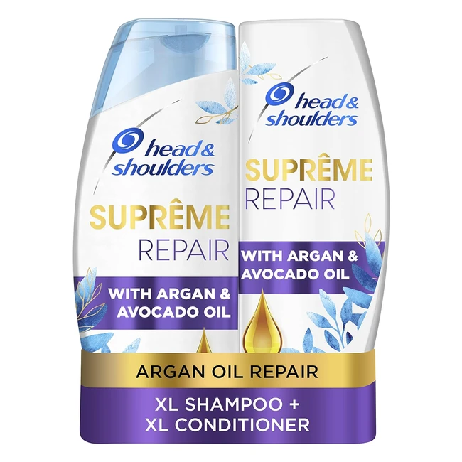Supreme Repair Antidandruff Shampoo & Conditioner Set - 590ml & 400ml - Dry Damaged Hair Treatment