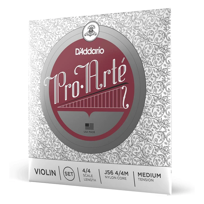 DAddario J56 44M ProArte Violin String Set - Medium Tension