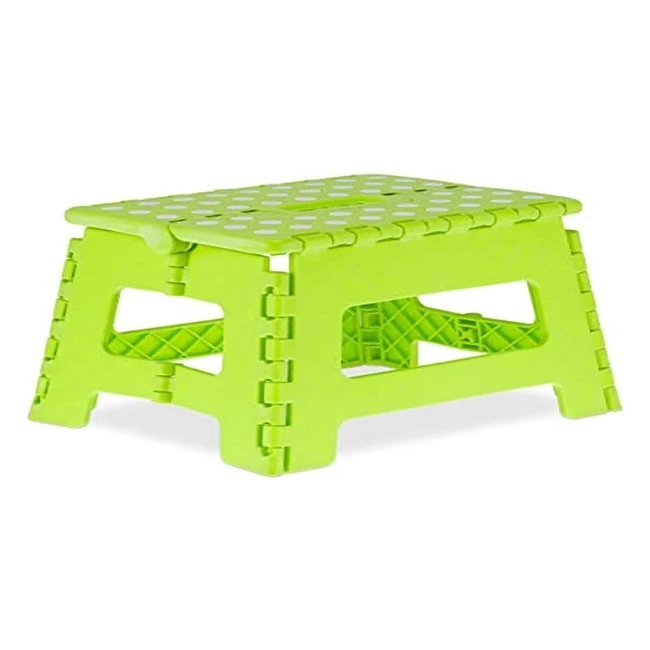 Tabouret pliable pour enfant - Relaxdays - Max 120 kg - HLP 225x32x25 cm - Vert/Blanc