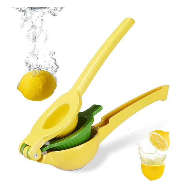 Spremiagrumi Manuale 2in1 Relaxdays 10021337 - Resistente, Bar, Hxlxp 55x75x22cm - Giallo Acciaio Inossidabile Verde